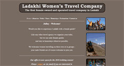 Desktop Screenshot of ladakhiwomenstravel.com